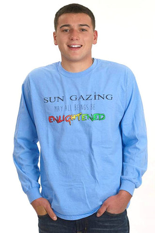 May All Beings Be Enlightened Long Sleeved Blue